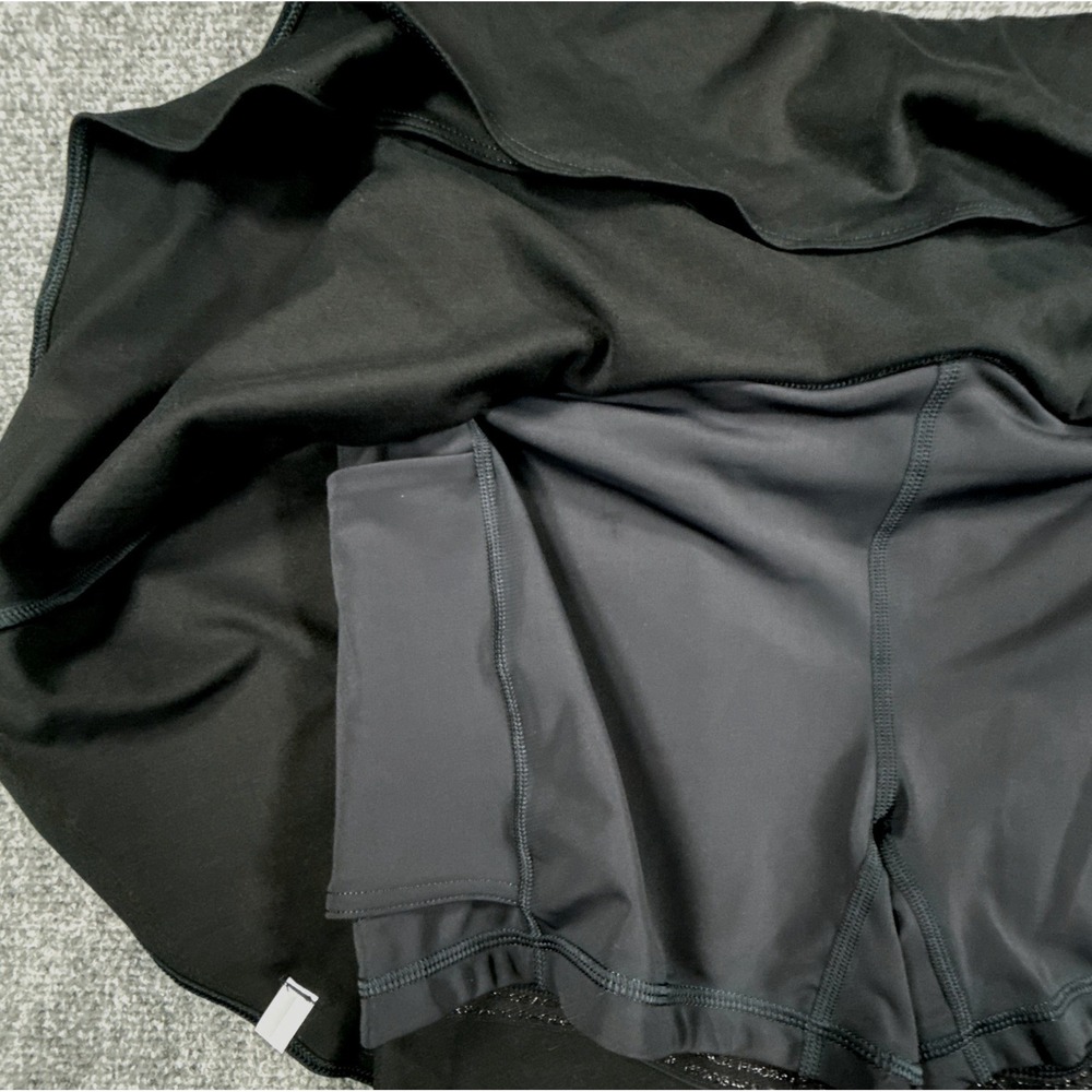 Rhoback Womens Size Medium Black Tiered Ruffle Active Golf Tennis Skort - Picture 9 of 14